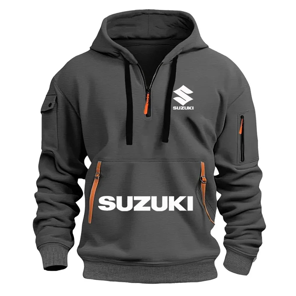 Suzuki's newmen's hooded sweatshirt casual outdoor sports sweatshirt warm for autumnandwinter perfect for motorcycle enthusiasts 6