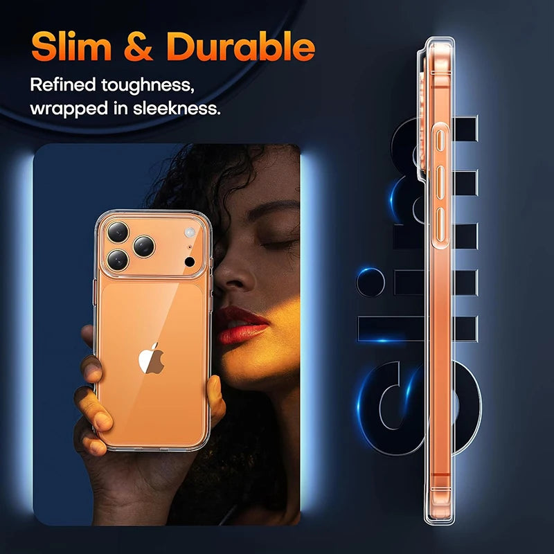 Hybird Airbags Case for iPhone 17 Pro Max Shockproof Clear Case Transparent Cover for iPhone 17Pro 17 Air Phone Protective Case
