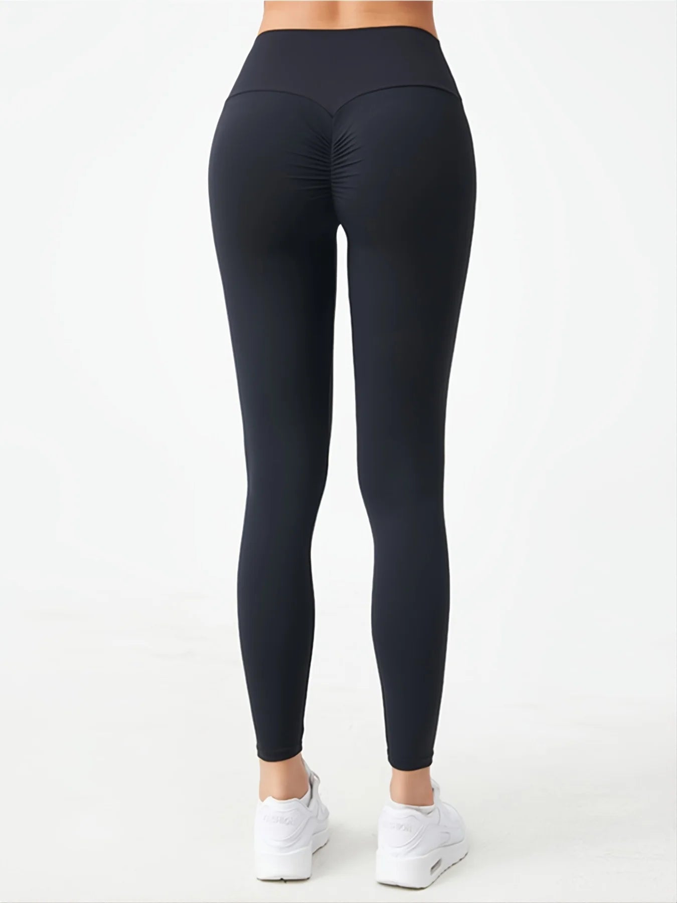 High Waist Butt Lifting Yoga Pants Ruched Peach Hip Quick Dry Breathable Stretch Sports Leggings for Gym Workout