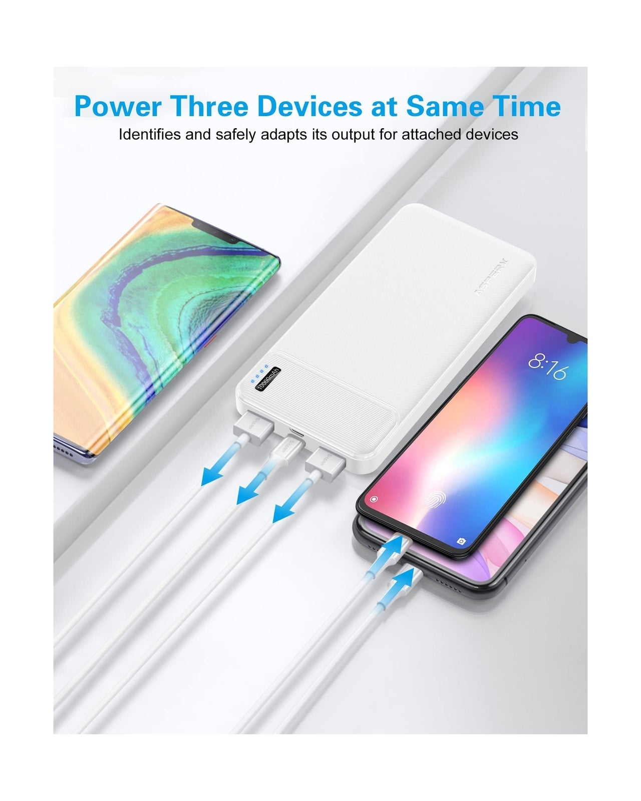 Asperx 2-Pack 10000Mah USB C Output Portable Charger Power Bank Fast Charging...