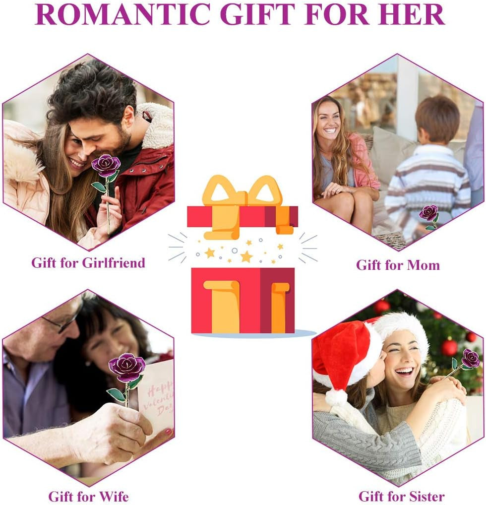 24K Gold-Plated Rose - Timeless Gift for Wife, Mother, Grandmother - Perfect for Anniversaries, Birthdays, and Weddings