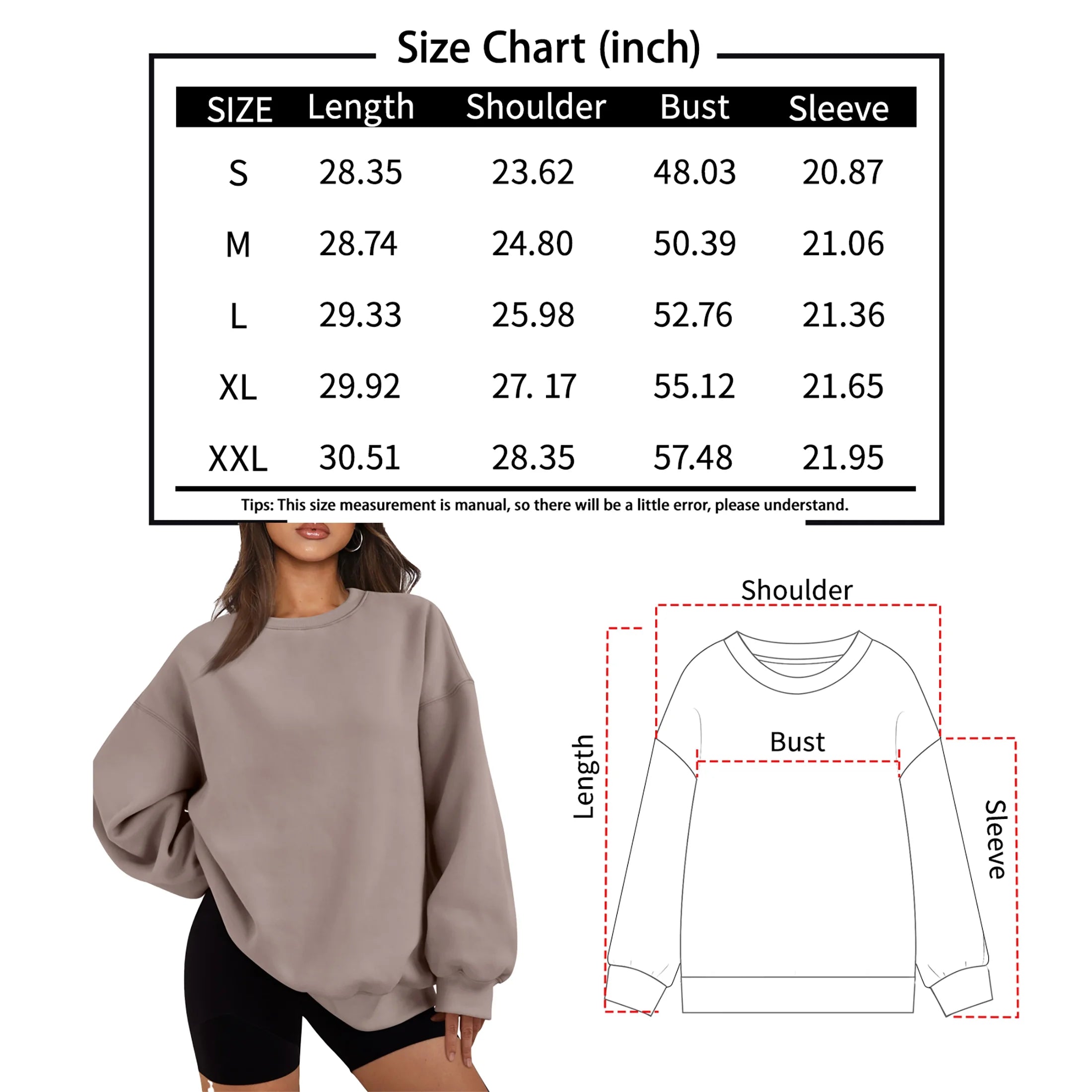 Chic & Cozy Oversized Crewneck Sweatshirts for Women - Y2K Hoodies & Casual Fall Fashion Pullover Sweaters