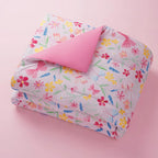 Pink Wildflower 7-Piece Bedding Set for Girls - Full Size