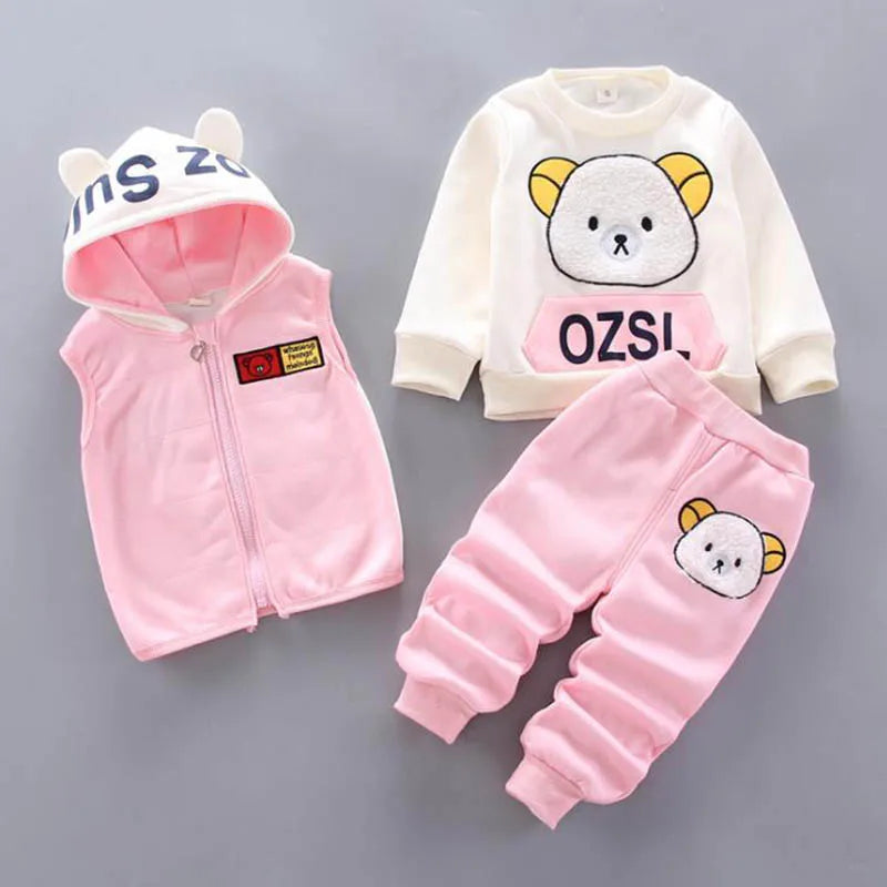 Fleece Hooded 3-Piece Kids Set