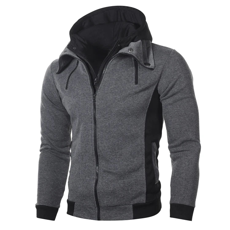Men's Sweatshirt Hoodies Fashion Slim Fit Long Sleeve Streetwear Outdoor Top Tees Brand Clothing Homme Hoody Jacket Outwear CC137 Darkgrey