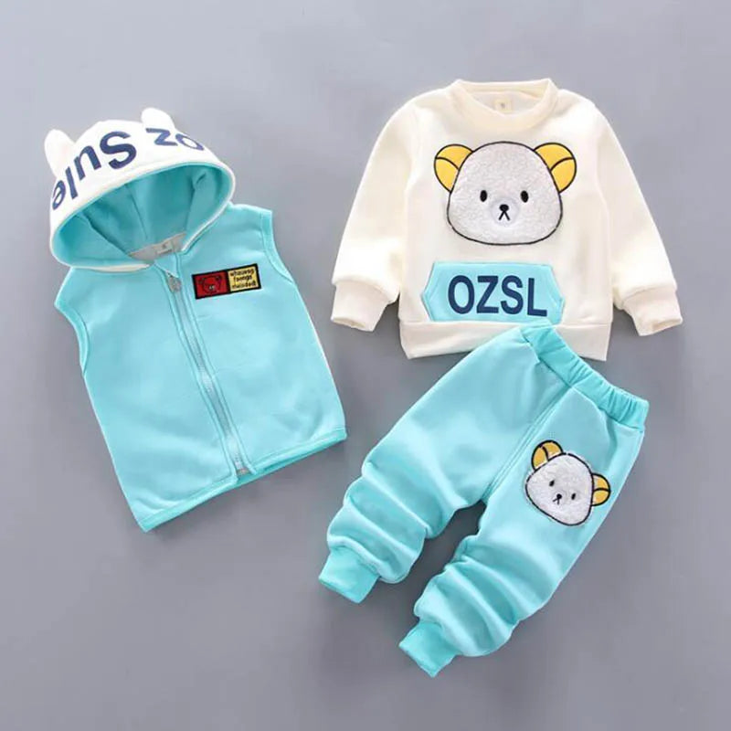 Cozy Fleece Kids 3-Piece Outfit