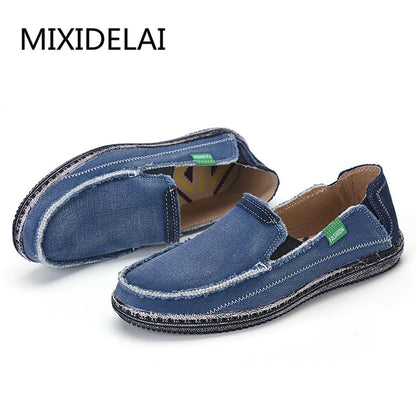 New Arrival Low Price Mens Breathable High Quality Casual Shoes Jeans Canvas Casual Shoes Slip On Men Fashion Flats Loafer