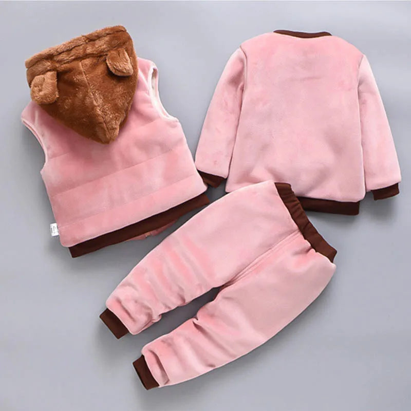Fleece Hooded 3-Piece Kids Set