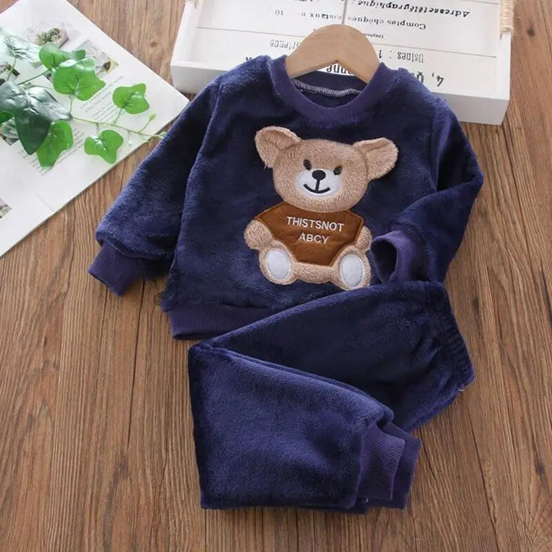 Fleece Hooded 3-Piece Kids Set Navy