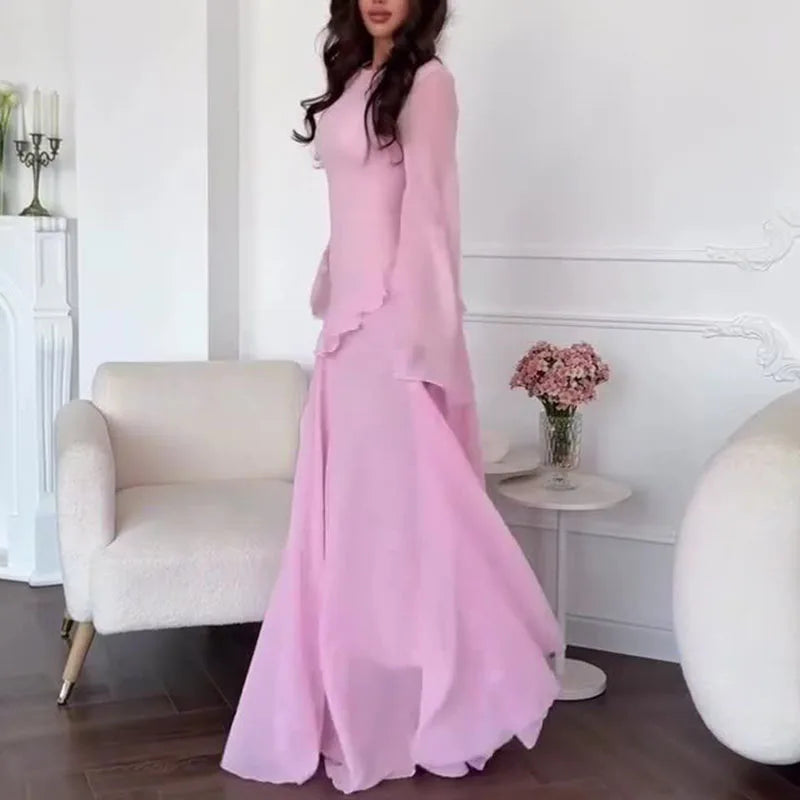 Elegant Ruffled Party Dress