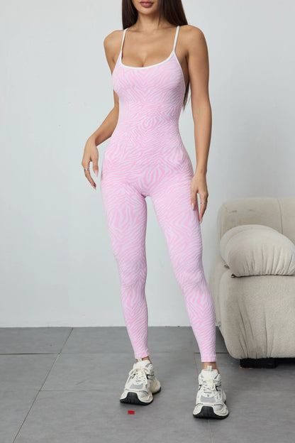 Women Seamless Bodysuit Sportswear Woman Gym Jumpsuits Clothing Yoga Clothes Fitness Rompers Women Sports Leggings Pants New Pink