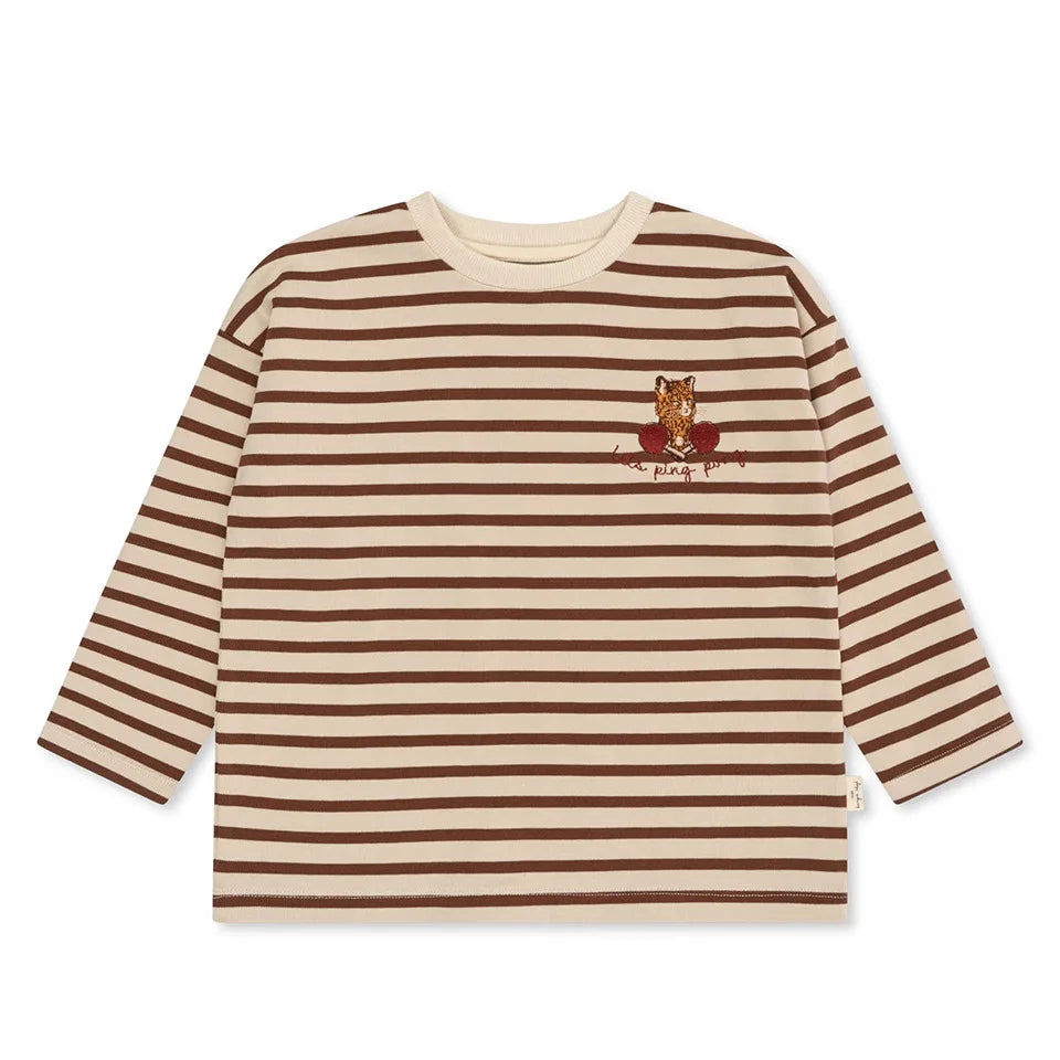 Embroidered Kids Jacket & Pants Set Striped T shirts