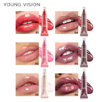 YOUNG VISION 6 Colors Fine Shimmering Hydrating Pipe Lip Gloss Moisturizing Crystal Gloss Lip Gloss Layering Lip Makeup