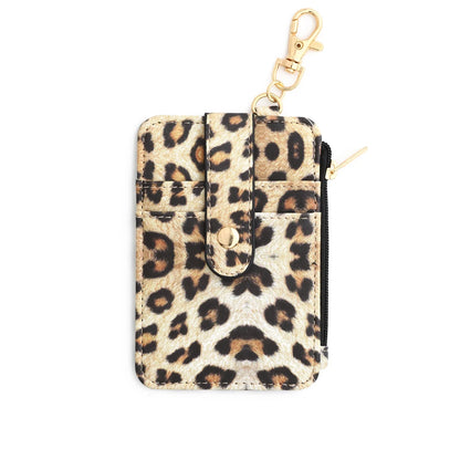 Silicone bead pu leather key chain wristlet id credit card holder keychain wallet for women with bangle bracelet 7