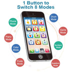Kids Fun Learning Play Phone - Interactive Simulation, Numbers & Fruits, 12 Educational Keys - Fosters Cognitive Skills, Built-i