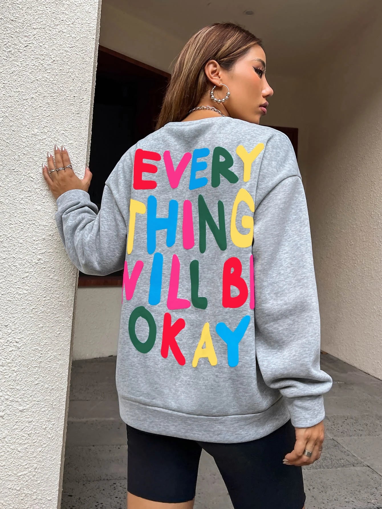 Everything Will Be Okay Sweatshirt Gray
