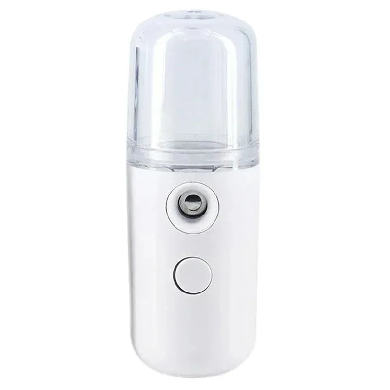 USB Portable 30ml Mini Nano Mist Sprayer Face Spray Facial Steamer Moisturizing Air Humidifier Skin Care Beauty Instruments White