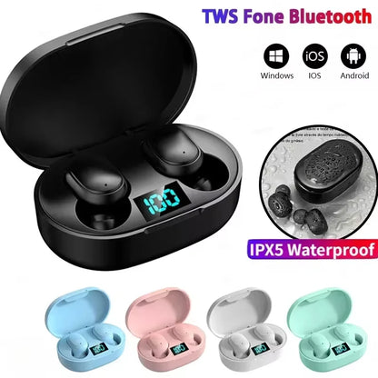 E6S TWS Bluetooth Earphones Wireless Noise Cancelling Headset with Microphone Waterproof In-Ear Earbuds for Sports And Video Game