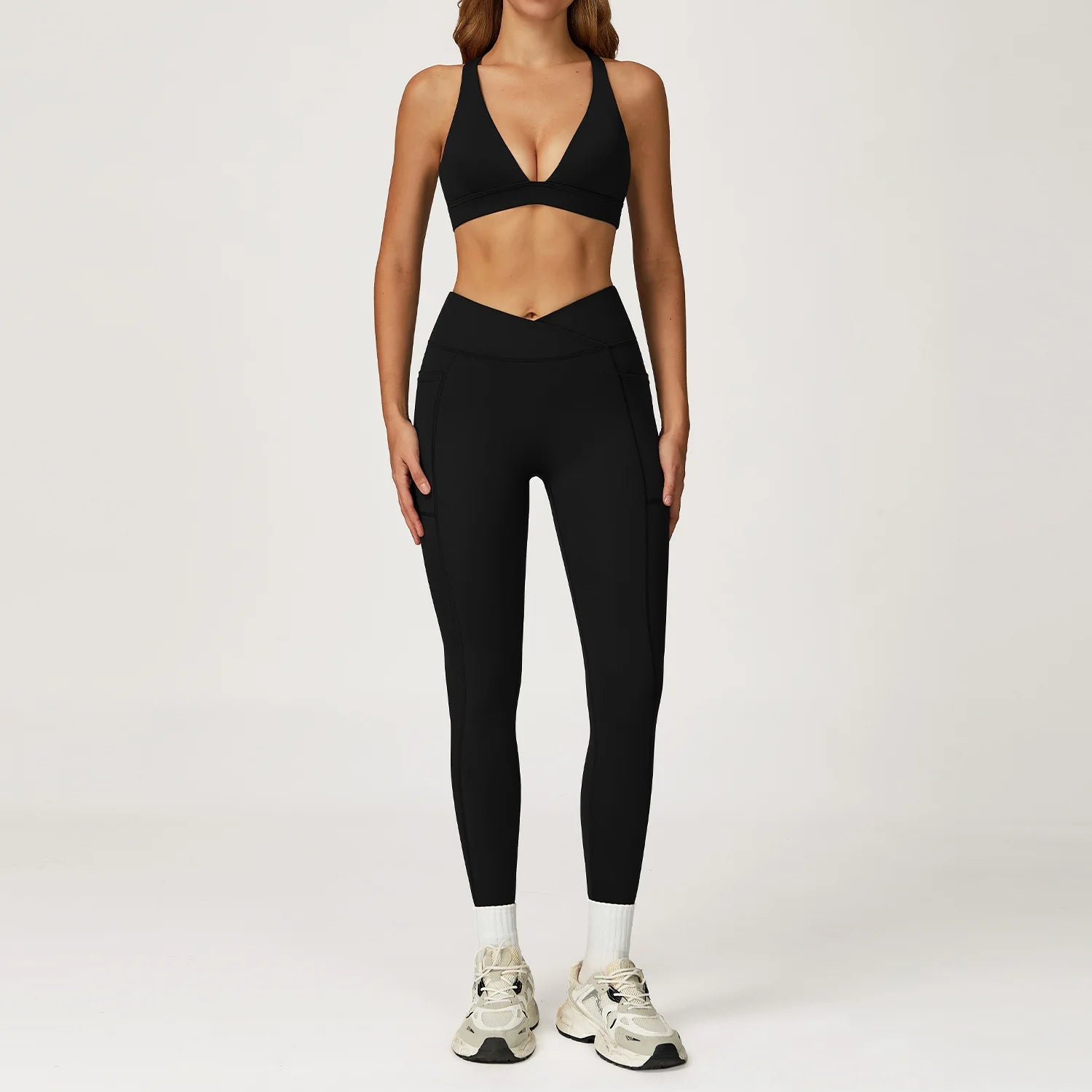 Women Tracksuit Yoga Set 2PCS Gym Workout Clothes for Female Push Up Bra High Waist Leggings Sexy Fitness Sportswear Sports Suit