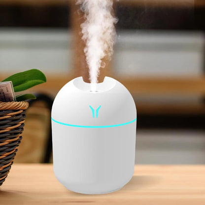250ML USB Mini Air Humidifier Ultrasonic Essential Oil Aroma Diffuser with LED Color Lamp for Home Car Mute Mist Maker Touch-tone Control style 1