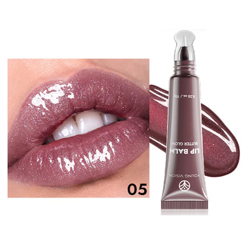 YOUNG VISION 6 Colors Fine Shimmering Hydrating Pipe Lip Gloss Moisturizing Crystal Gloss Lip Gloss Layering Lip Makeup