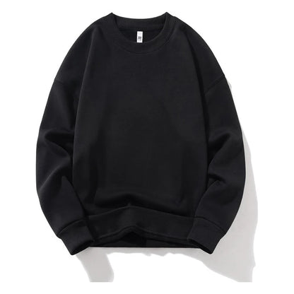 Customizable Thick Sweatshirt for Man Women Plain Hoodie Sweater Autumn Winter Fleece Sweatshirts Logo Original Design Black
