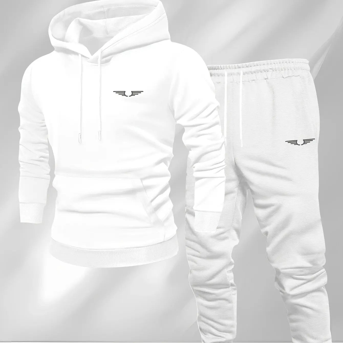 Hooded sweatshirt for men trendy American streetwear style long-sleeved top for men 2025 new autumn stylemen's clothing white white