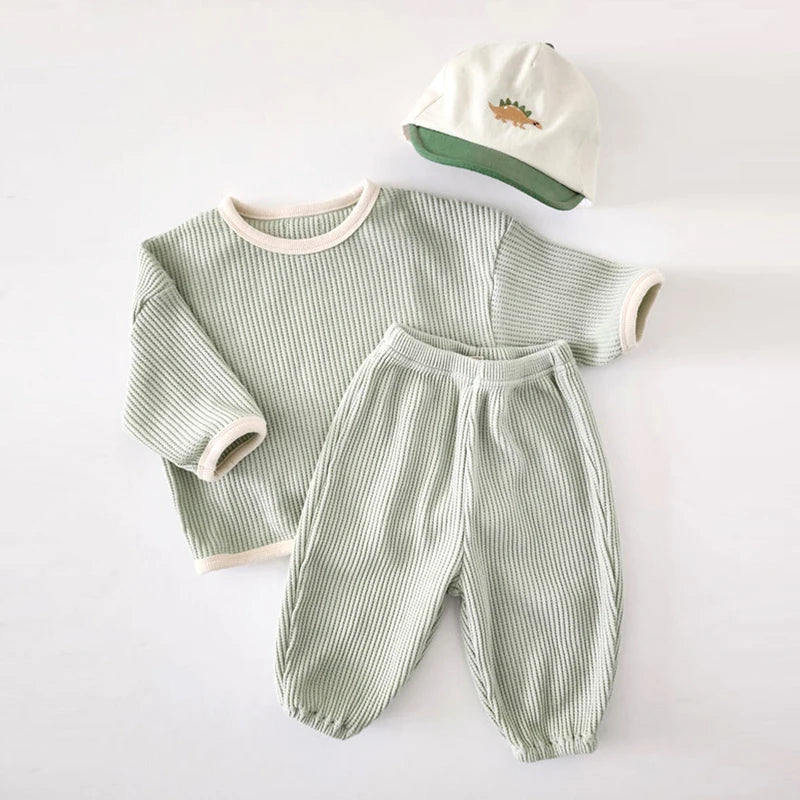 Waffle Pullover & Pants Set