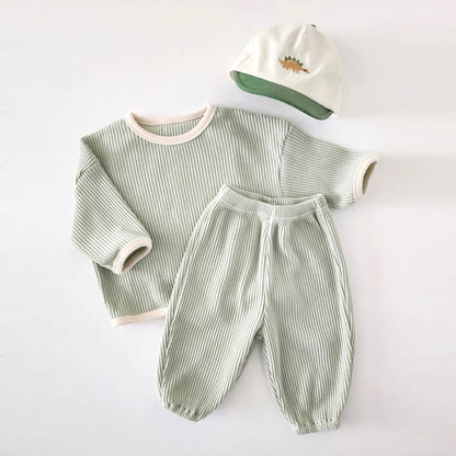 Waffle Pullover & Pants Set