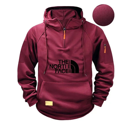Men's casual sports long-sleeved hooded large-sized sweatshirt and fashionable fitness pullover for autumn and winter 2025 Picture color1