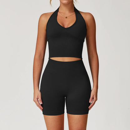 2/3/4PCS Yoga Set Gym Clothes Sportswear Seamless Yoga Suits For Women Fitness Long Sleeved Tracksuits Sports Bra Gym Leggings Advanced Black Set 5 China Mainland