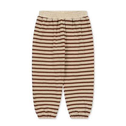 KS AW Kids Clothing Baby Boys Coat Embroidery Towel Cloth Zipper Jacket Pants Suits Girls Stripe Long Sleeve T Shirts Trousers Striped Pants