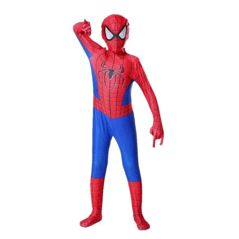 Child Remy Superhero Spider Mask Costume  Halloween CharacterJumpsuit Holiday Performance Wear for Boys & Girl Birthday Party
