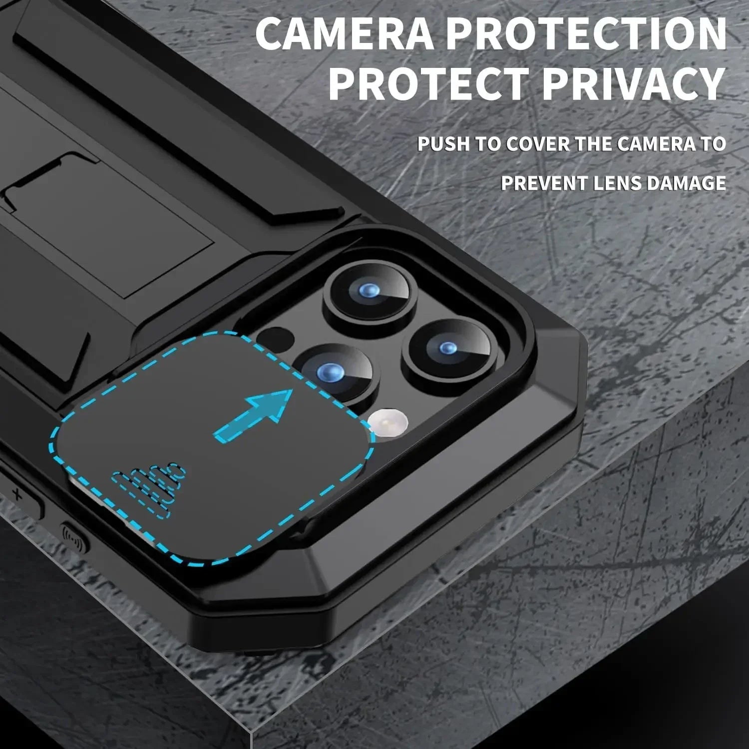 Heavy Duty Rugged Metal Case for iPhone, Case for iPhone 17 16 15 14, 13 Pro Max, Screw Military Shockproof Cover with Screen Ca