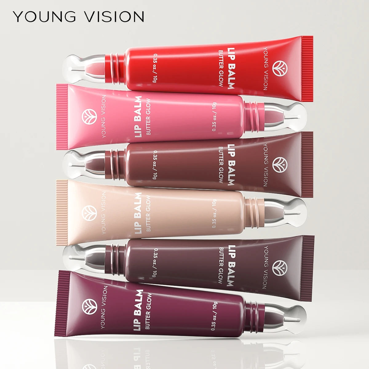 YOUNG VISION 6 Colors Fine Shimmering Hydrating Pipe Lip Gloss Moisturizing Crystal Gloss Lip Gloss Layering Lip Makeup