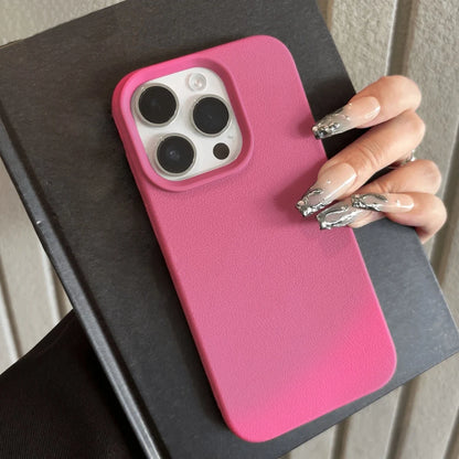 Leather TPU Phone Case For iPhone 17 Pro Max 16 13 11 15 14 Plus 12 17 Air 17Promax 16promax Shockproof Soft Funda Cover Coque Rose