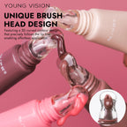 YOUNG VISION 6 Colors Fine Shimmering Hydrating Pipe Lip Gloss Moisturizing Crystal Gloss Lip Gloss Layering Lip Makeup