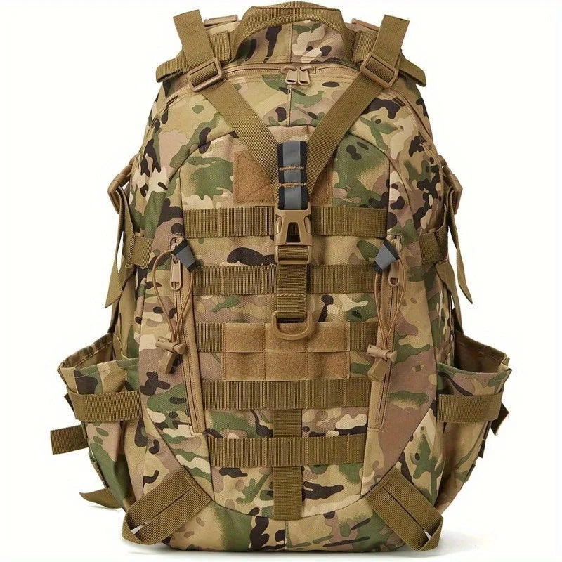 40L Tactical Backpack for Men Camping Hiking Backpacks Reflective Outdoor Travel Bags Survival Molle Climbing Rucksack Bag Cp