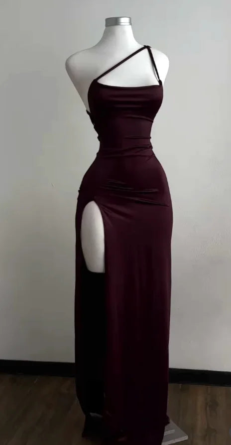 2025 European and American hot new dress summer high-end Y2K sexy suspender spicy girl dress long skirt winred