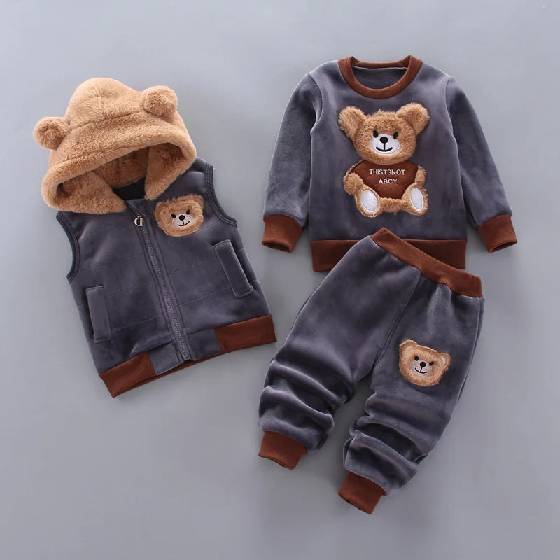 Cute Bear 3-Piece Winter Set