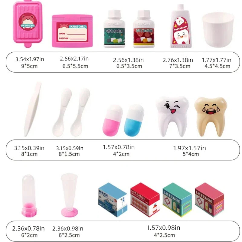 Doctor Kit for Kids Ages 3+ Toddler Toys Medical Playset for Girls & Boys Educational Role Play Doctor & Dentist Gift