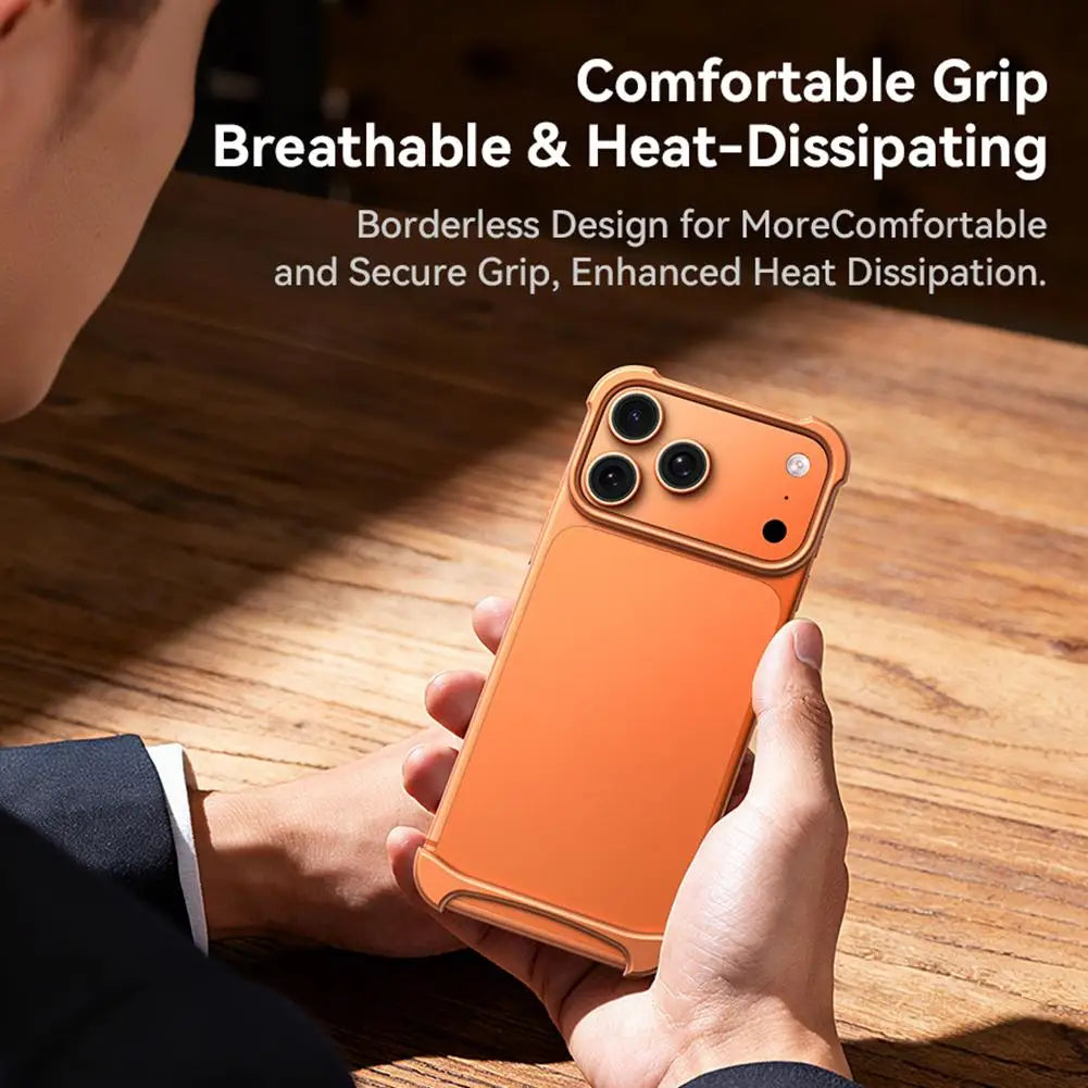 For IPhone 17 Series Aviation Aluminum Frameless Phone Case Shockproof And Scratch Resistant Breathable And Heat-dissipating