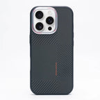Matte Carbon Fiber Texture MagSafe Phone Case For iPhone 17 16 15 14 Pro Max 17Air Wireless Charging Alloy Lens Shockproof Cover