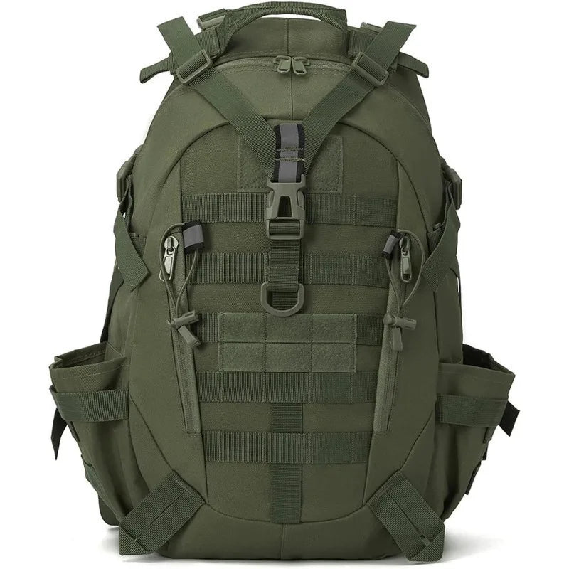 40L Tactical Backpack for Men Camping Hiking Backpacks Reflective Outdoor Travel Bags Survival Molle Climbing Rucksack Bag army green
