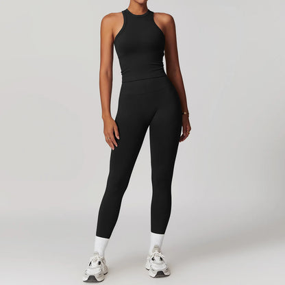 2/3/4PCS Yoga Set Gym Clothes Sportswear Seamless Yoga Suits For Women Fitness Long Sleeved Tracksuits Sports Bra Gym Leggings Advanced Black Set 2 China Mainland