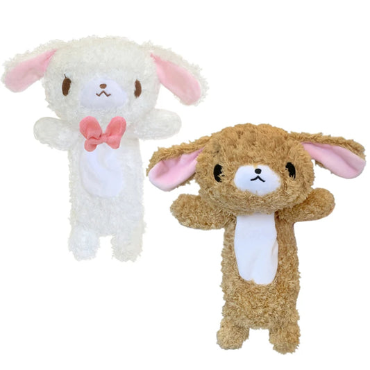 Cute Sugarbunnies Plush Pencil Cases for Girls Kurousa Shirousa Bunny Kawaii Pencil Pouch Hangable Storage Bag