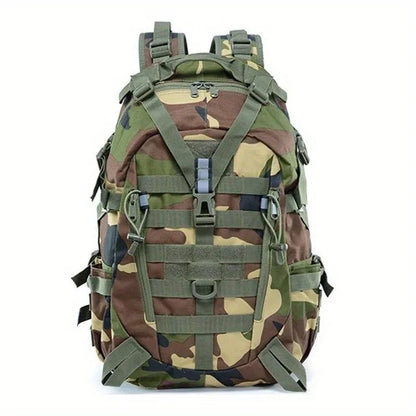 40L Tactical Backpack for Men Camping Hiking Backpacks Reflective Outdoor Travel Bags Survival Molle Climbing Rucksack Bag Jungle Camo