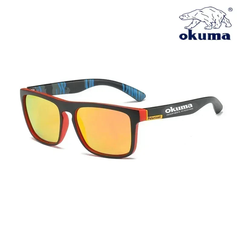 Okuma polarized sunglasses UV400 for men and women outdoor hunting, fishing, driving bicycles, sunglasses optional box Red