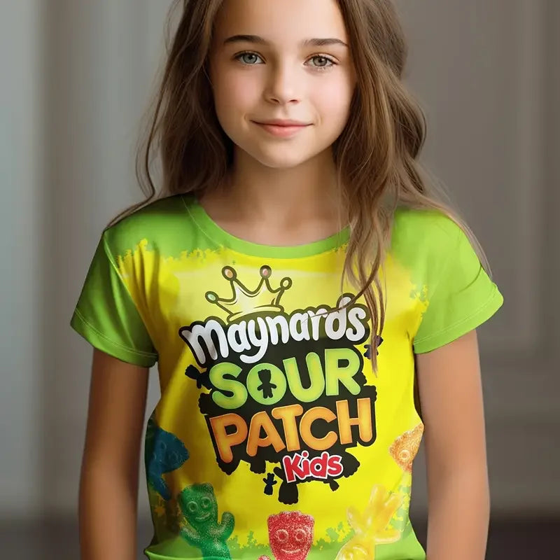 Kids Clothes Children's T-Shirt Girl Short Sleeve Top Cartoon Cat Kawaii Girls Summer Clothes Child T-Shirt Children's Clothing