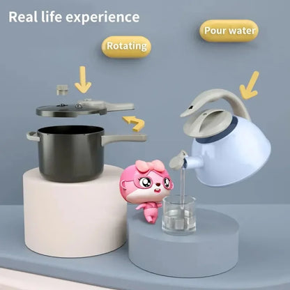 Kids Play Kitchen Set Pretend Play Cooking Toys Set Kitchen Toy Playset For Toddlers Pots And Pans Role Playing Toys Gift